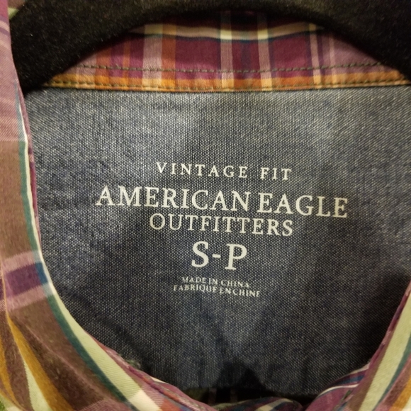 American Eagle Out plaid button down, S - Picture 4 of 6